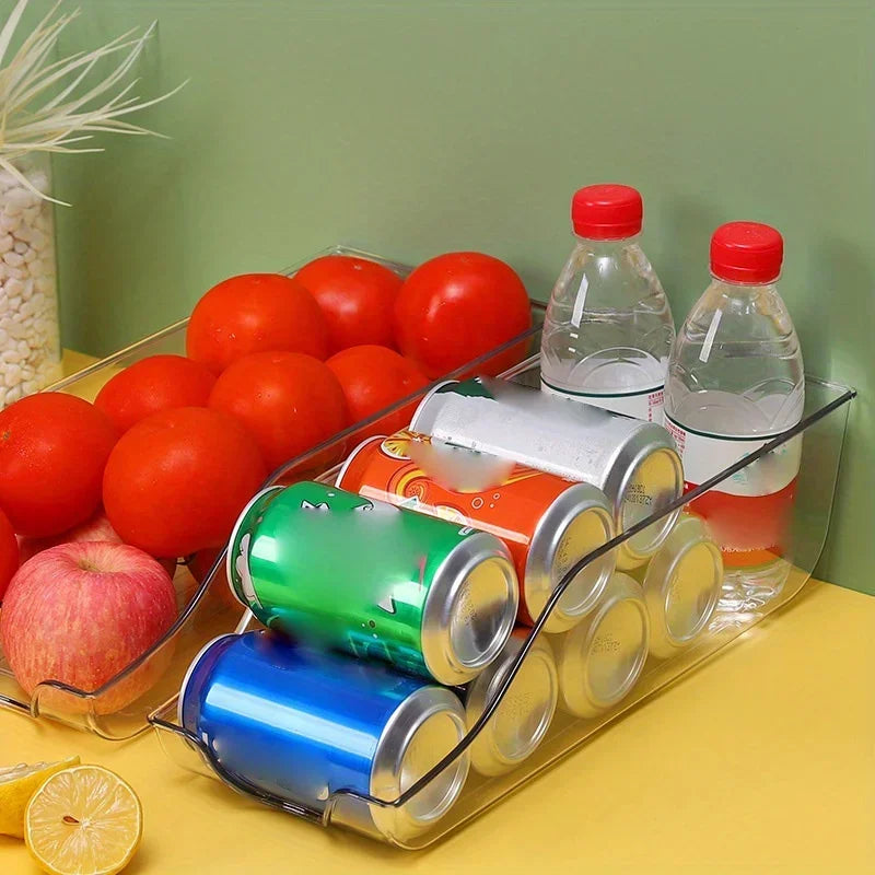Organizador de Latas para Refrigerador – Transparente y apilable
