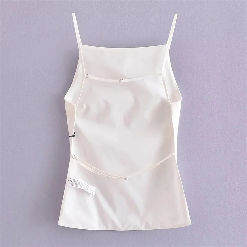 Top con espalda descubierta Blanco