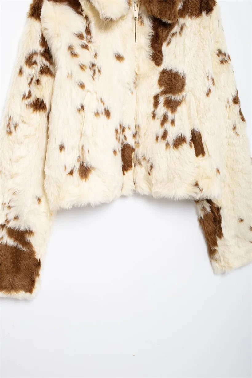Chaqueta efecto estampado animal