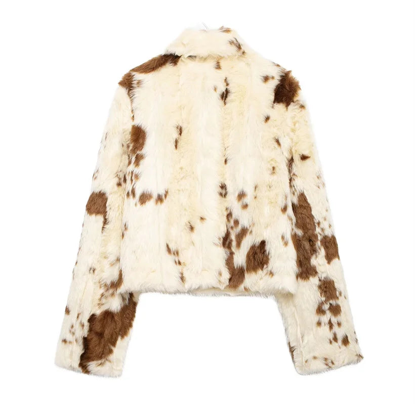 Chaqueta efecto estampado animal