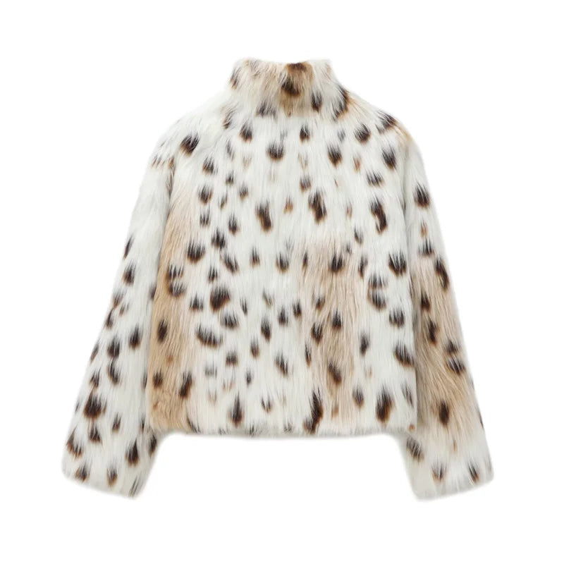 Chaqueta efecto estampado Leopardo