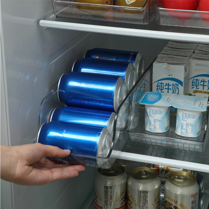 Organizador de Latas para Refrigerador – Transparente y apilable
