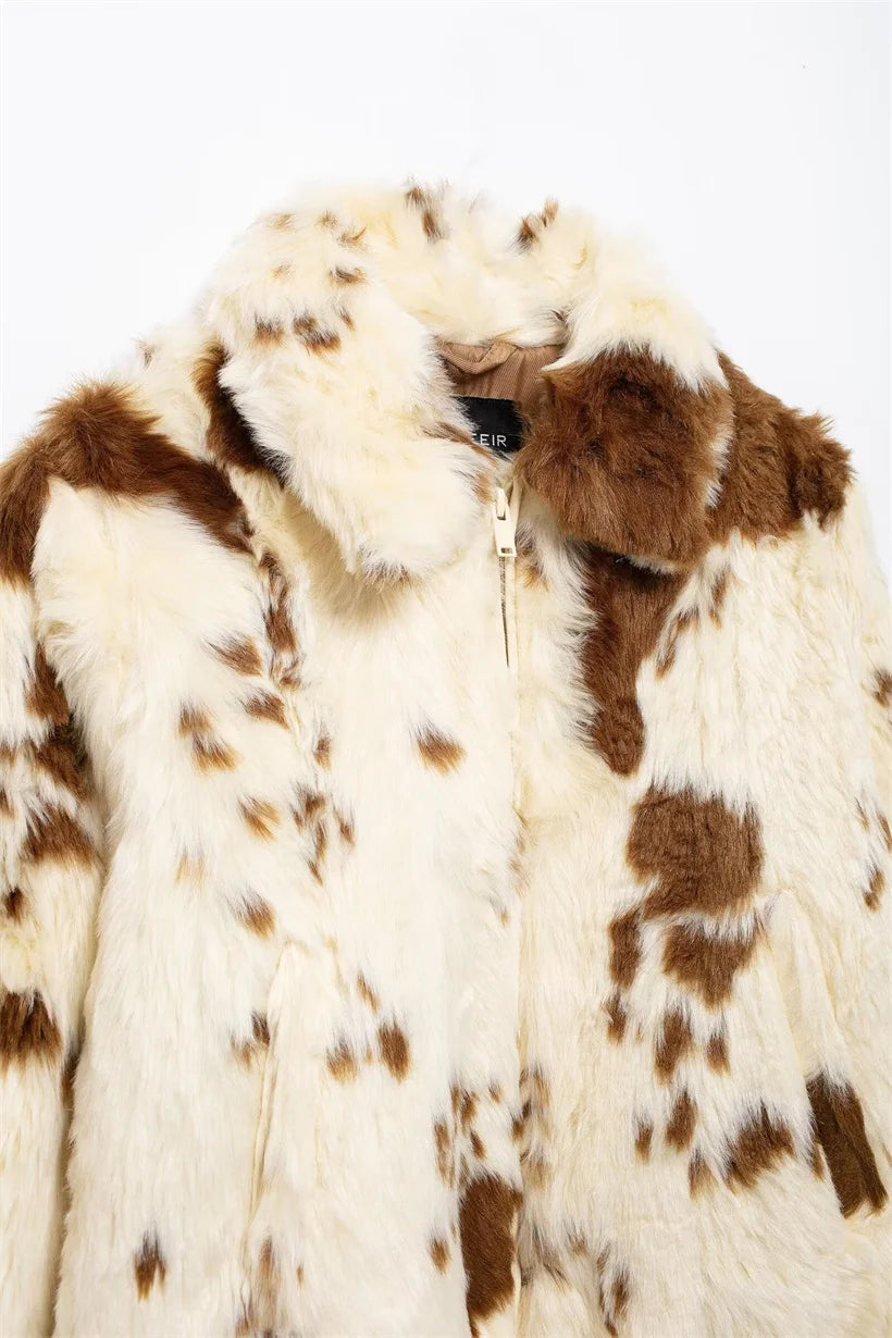 Chaqueta efecto estampado animal