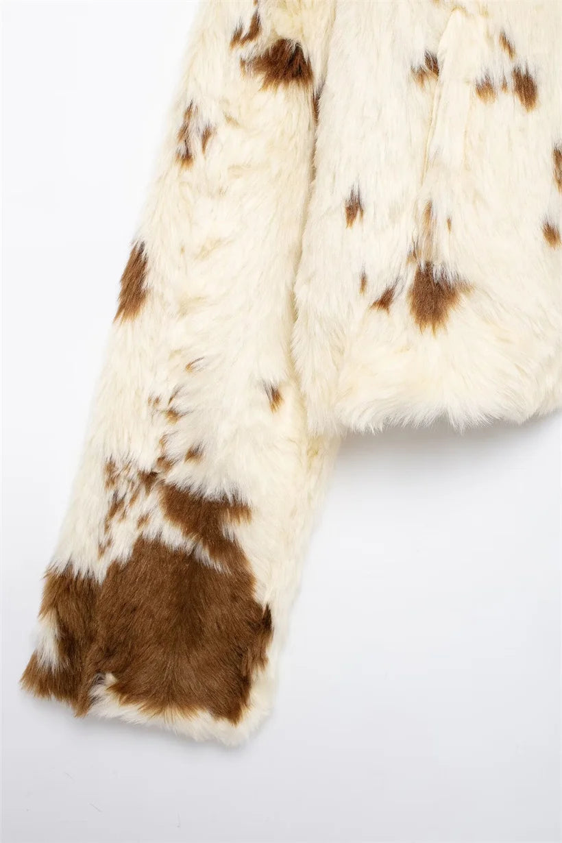 Chaqueta efecto estampado animal