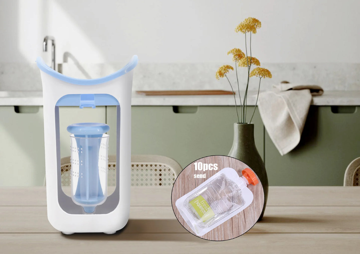 Kit para hacer compotas caseras + rellenador de sobres reutilizables