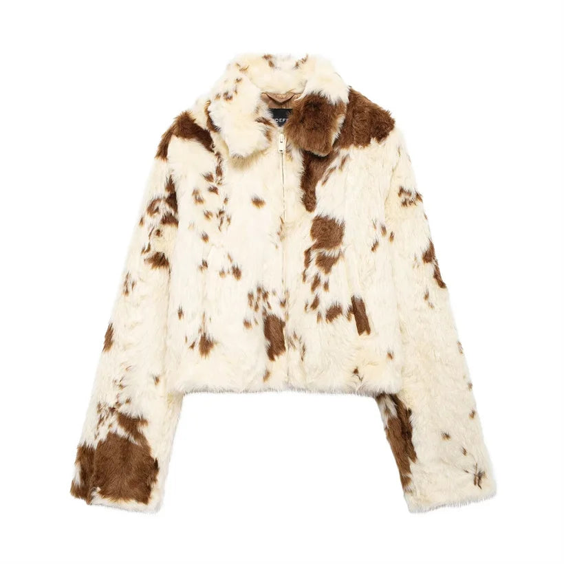 Chaqueta efecto estampado animal