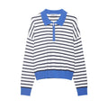 STRIPED POLO SWEATER