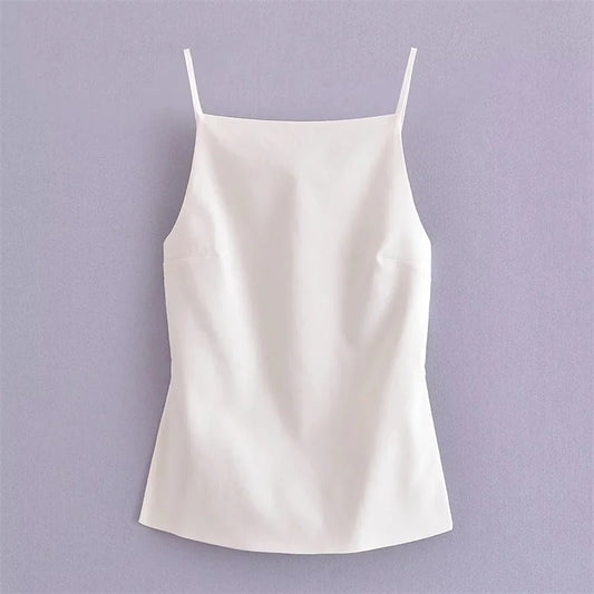 Top con espalda descubierta Blanco