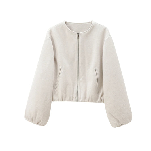 Chaqueta Bomber Beige