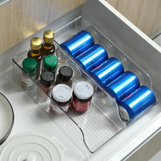 Organizador de Latas para Refrigerador – Transparente y apilable