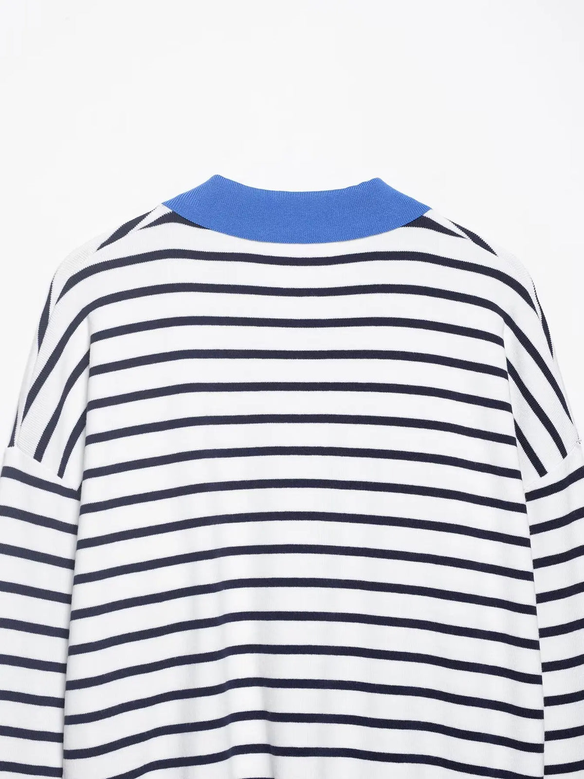 STRIPED POLO SWEATER